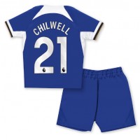Dres Chelsea Ben Chilwell #21 Domáci pre deti 2023-24 Krátky Rukáv (+ trenírky)